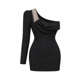 پیراهن مجلسی زنانه نگین‌دار مدل 1225