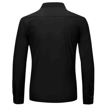پیراهن آستین بلند یقه برگردان با تنخور معمولی (regular fit) مردانه مدل ابراف